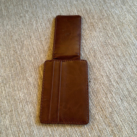 Mens leather magnetic clip wallet - Picture 5 of 9